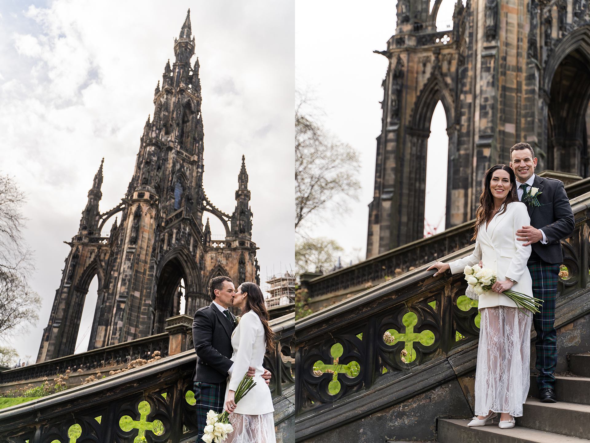 Scott Monument wedding couple