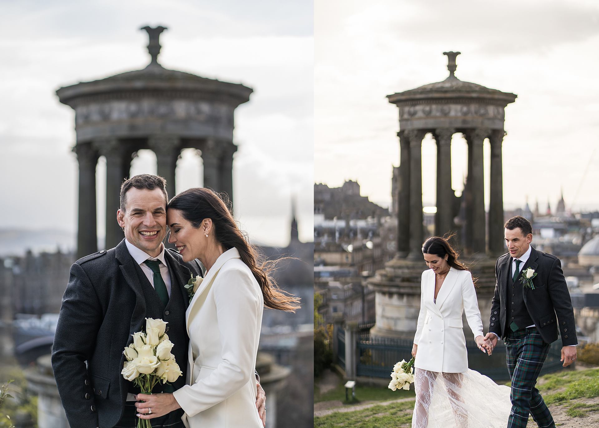 calton hill wedding couple