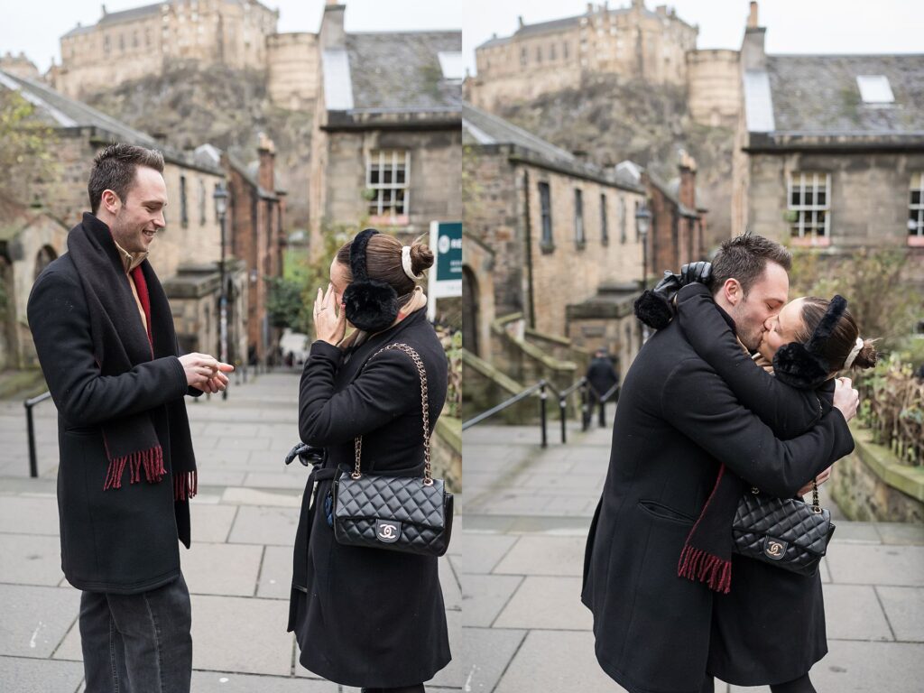 Surprise proposal at The Vennel, Edinburgh