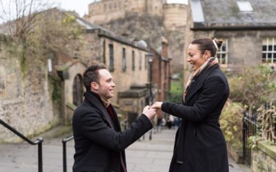 Surprise proposal at The Vennel, Edinburgh